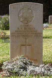 BEIRUT WAR CEMETERY - McKEAN, KENNETH VICTOR